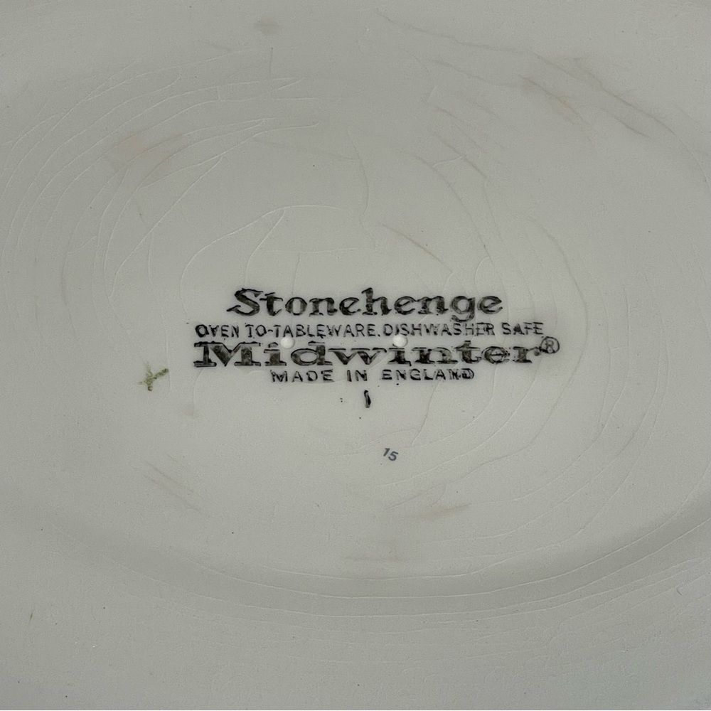 Stonehedge Midwinter 12" Oval Serving Platter Dish Ivory White Flower Embossed - Picture 10 of 13